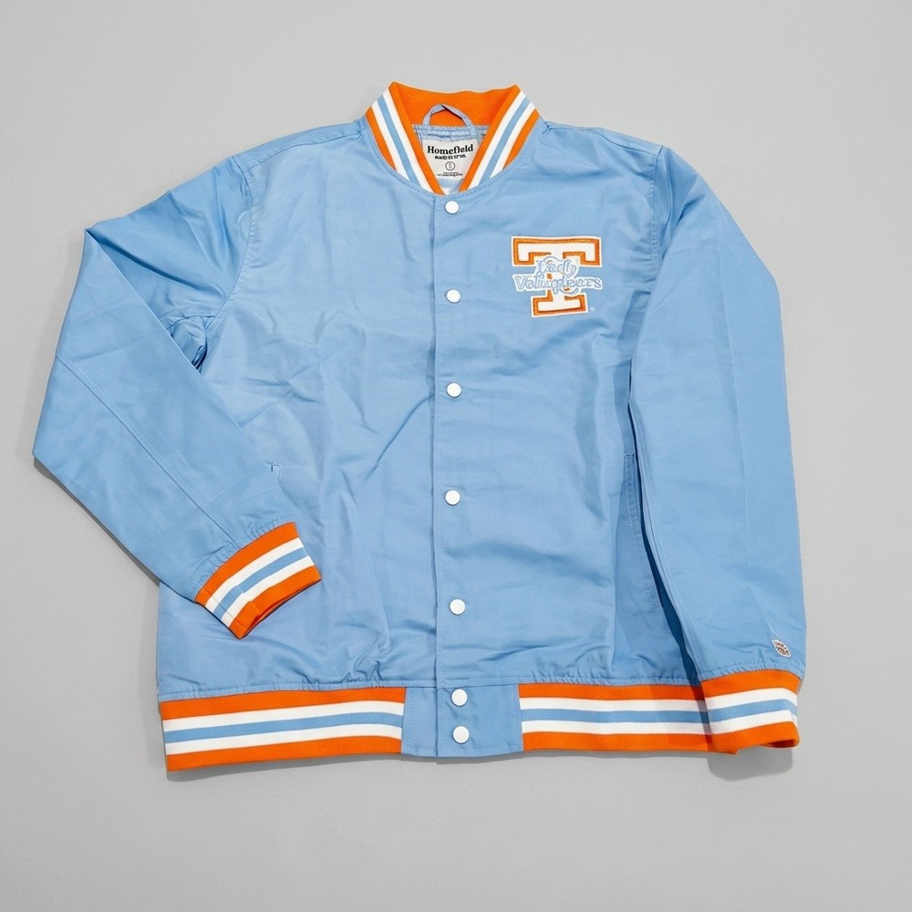 Homefield Tennessee Lady Vols Championship Bomber Jacket Large Light Blue NWOT